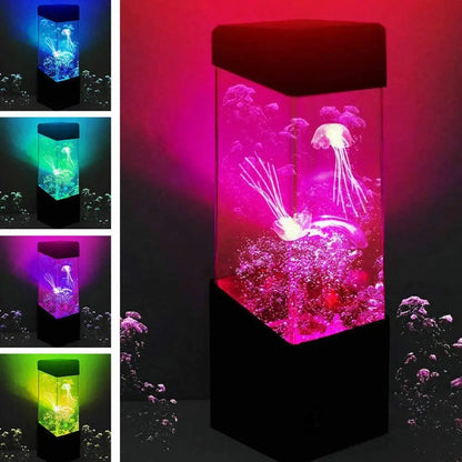 Jellyfish Tank Night Light Night Light For Aquarium USB Powered Lava Lamp For Kids Children Gift Home Room Decor Aquarium