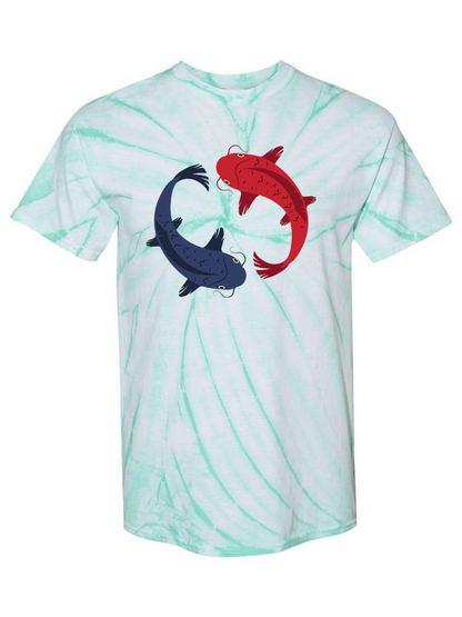 Two Koi Fish Tie Dye Tee -SPIdeals Designs