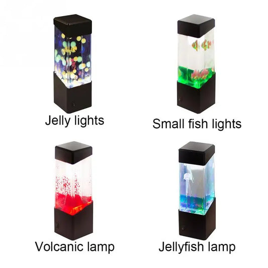 Jellyfish Tank Night Light Night Light For Aquarium USB Powered Lava Lamp For Kids Children Gift Home Room Decor Aquarium