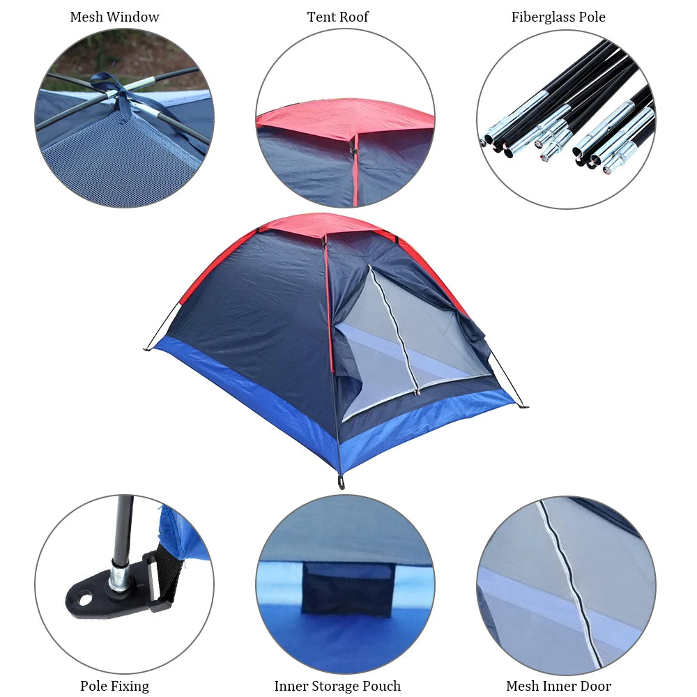 2 People Outdoor Travel Camping Tent with Bag Camping Tent Travel Camping Tents Outdoor Camping Beach Tents