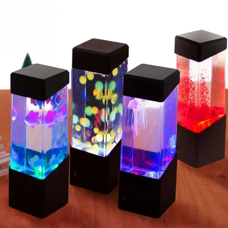 Jellyfish Tank Night Light Night Light For Aquarium USB Powered Lava Lamp For Kids Children Gift Home Room Decor Aquarium