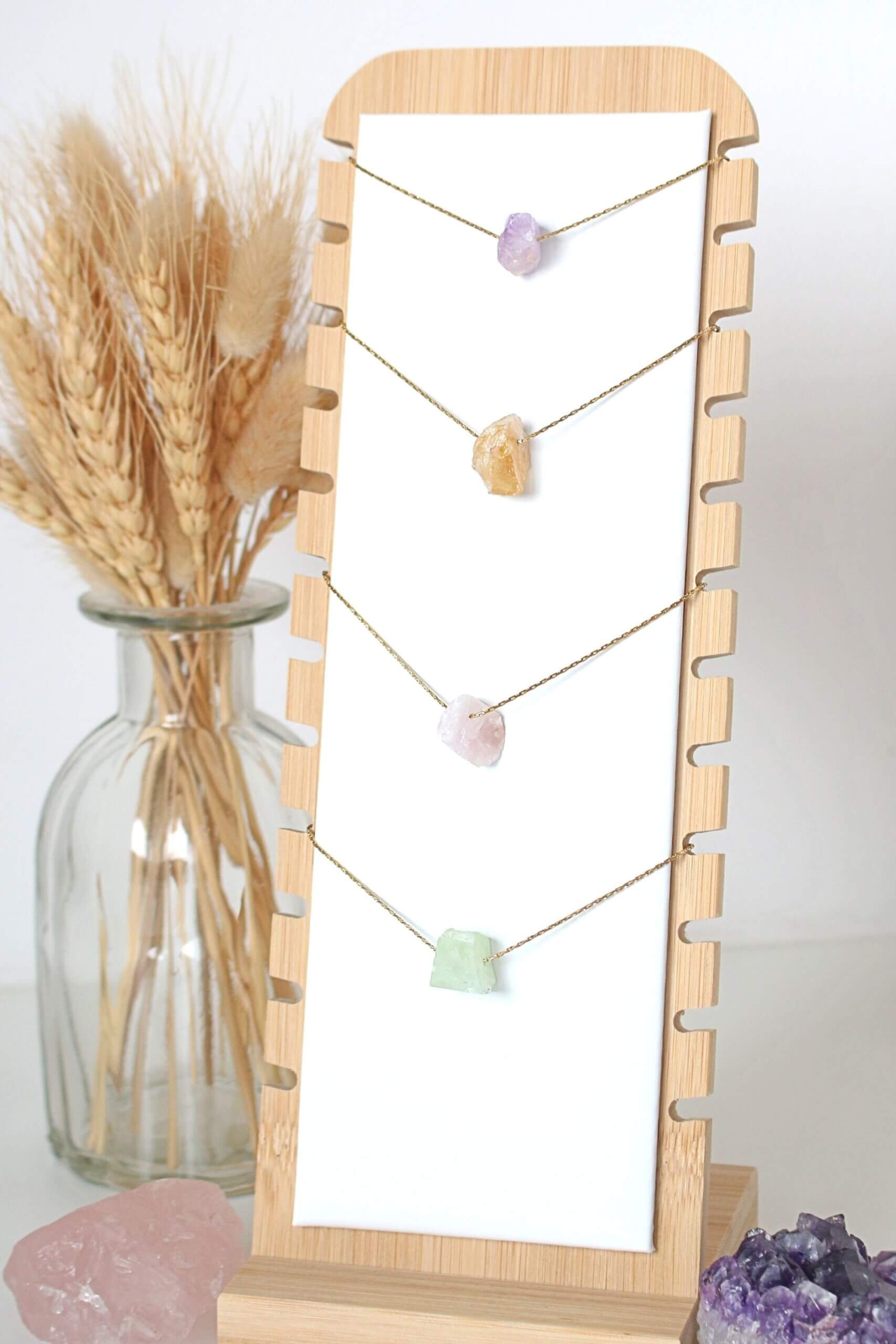 Raw Natural Crystals | 24K Pendant  Necklaces