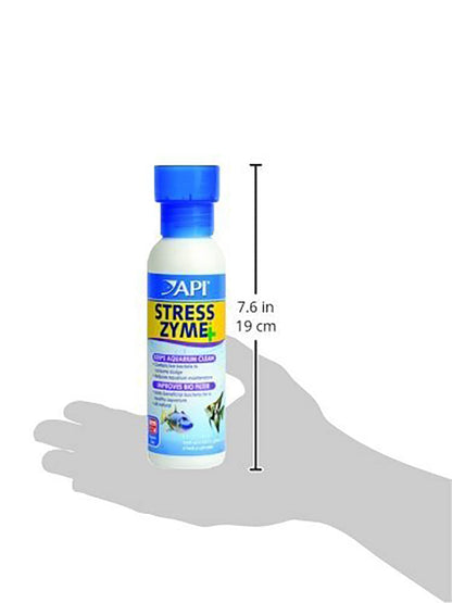 API STRESS ZYME Freshwater and Saltwater Aquarium Cleaning Solution 16-Ounce Bottle