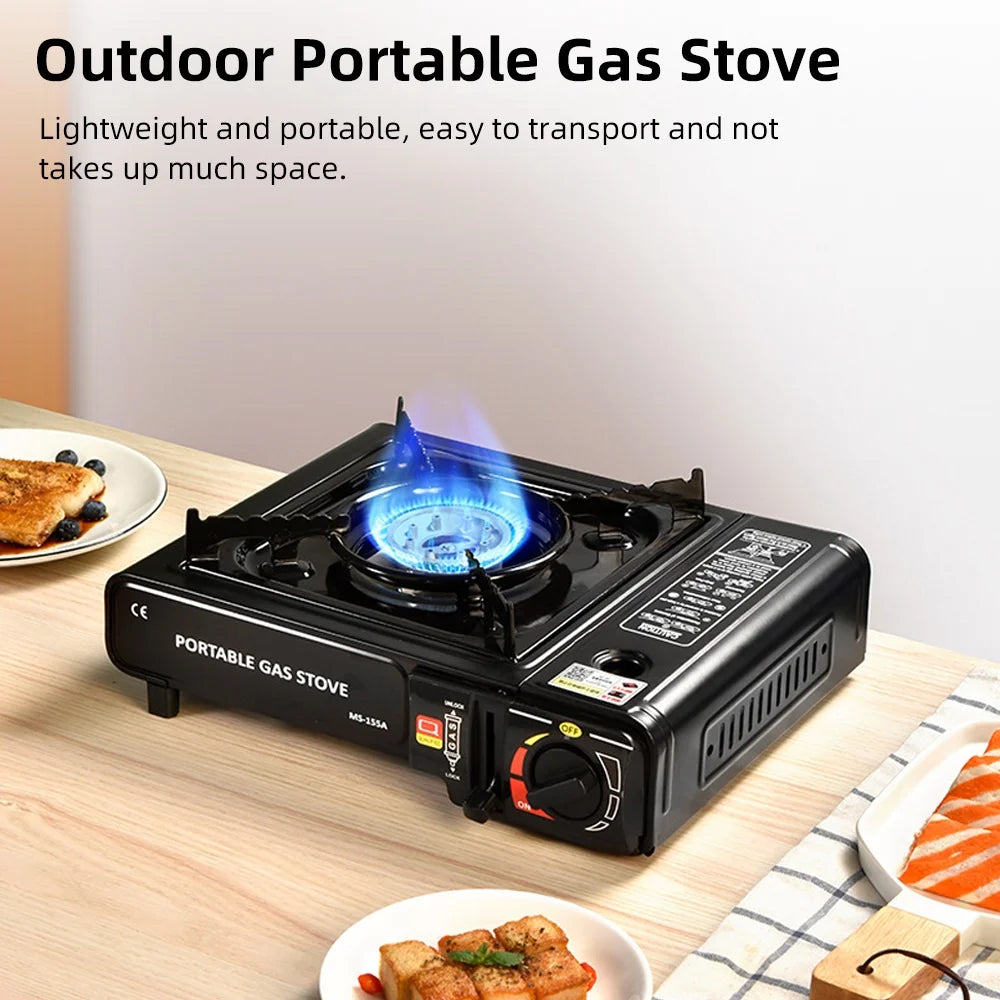 Portable Camping Stove Butane Gas Stove, 2900W Outdoor Camping Stove for Camping Barbecue Hot Pot Cooking