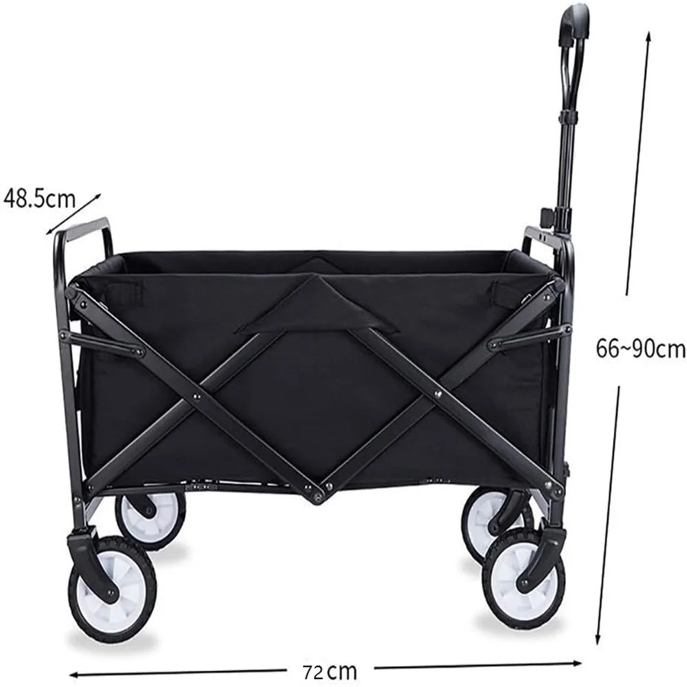 Folding Trolley Outdoor Camping Barbecue Trolley, Large Capacity Lightweight Storage Trolley, Folding Camping Trailer, Camping