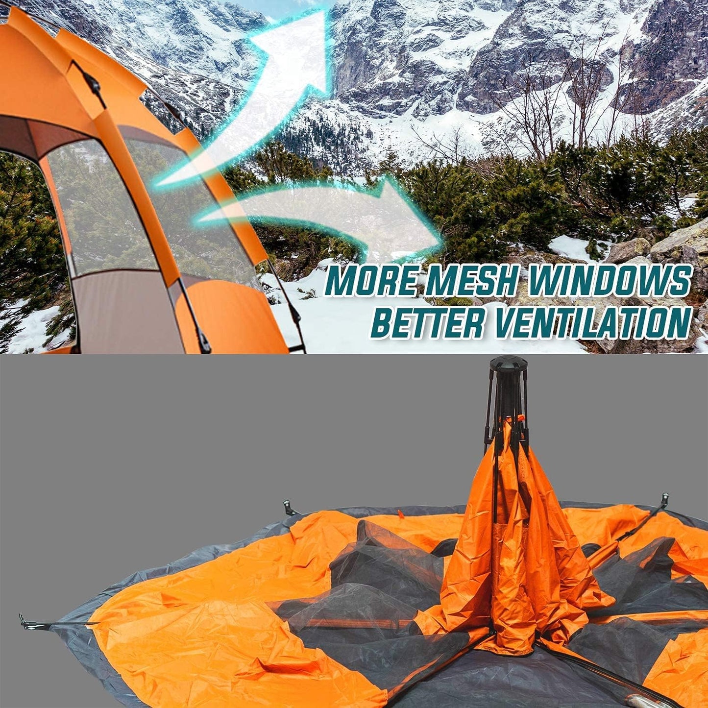 Camping Tent Easy Setup Waterproof Tent for Camping