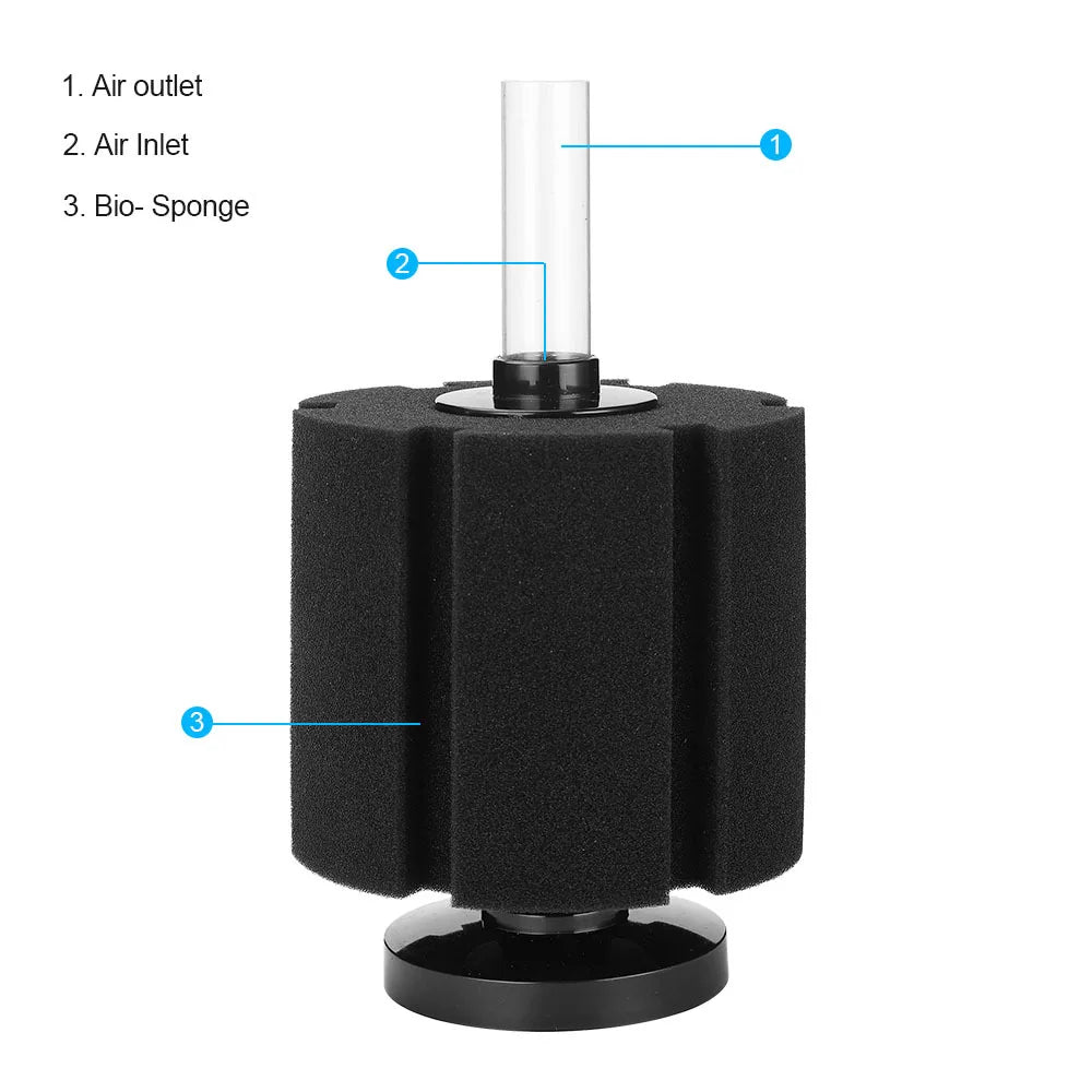 Three-Size Aquarium Air Pump Skimmer: Biochemical Sponge Filter FA011.