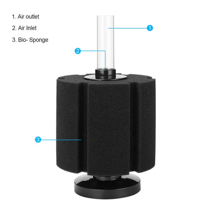 Three-Size Aquarium Air Pump Skimmer: Biochemical Sponge Filter FA011.