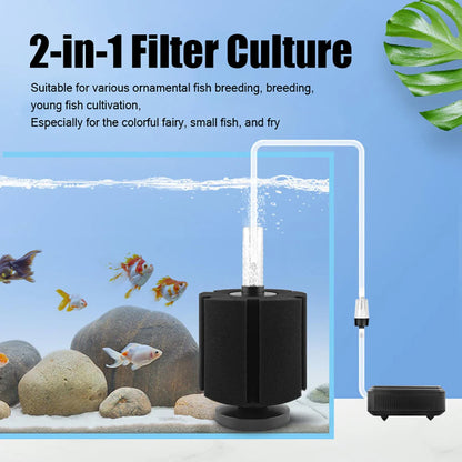 Three-Size Aquarium Air Pump Skimmer: Biochemical Sponge Filter FA011.