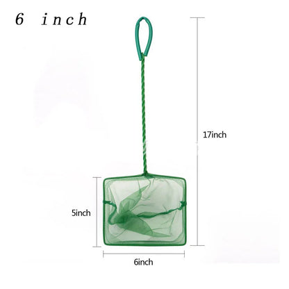 Long Handle Portable Fish Net for Aquariums, Square Design for Catching Fish and Cleaning Floating Debris in Fish Tanks.