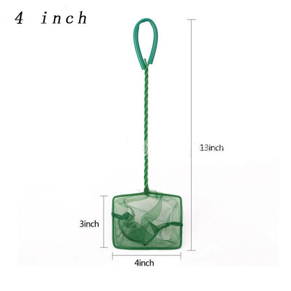 Long Handle Portable Fish Net for Aquariums, Square Design for Catching Fish and Cleaning Floating Debris in Fish Tanks.