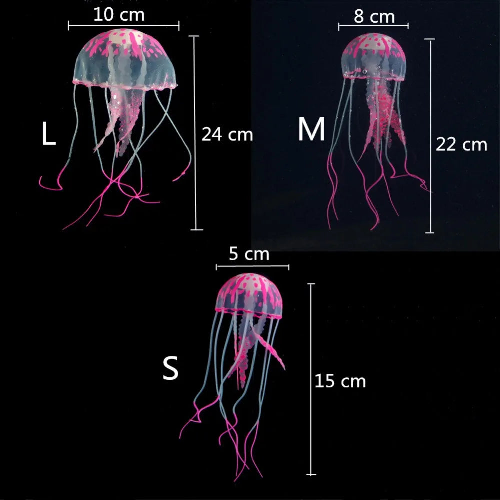 1 Piece of Artificial Jellyfish for Aquarium Decoration, Fluorescent Jellyfish for Goldfish Tanks, Perfect for Aquarium Landscaping.