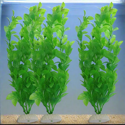 1 piece of artificial underwater plants for aquarium decoration. Green and purple seaweed adds beauty to your fish tank.