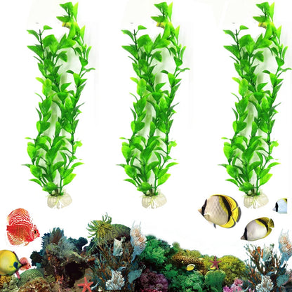 1 piece of artificial underwater plants for aquarium decoration. Green and purple seaweed adds beauty to your fish tank.