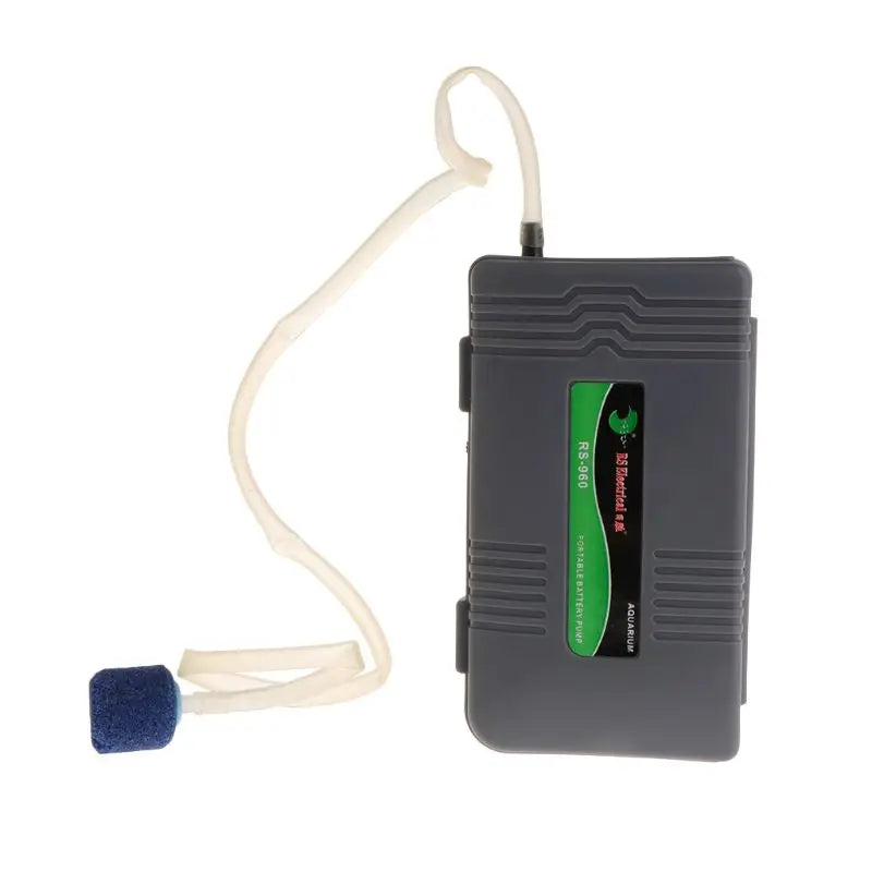 Battery-Powered Portable Air Pump for Aquarium Fish Tank with Oxygen Stone.