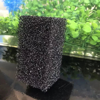 Aquarium filter sponge for fish tanks, air pumps, skimmers, and biochemical filtration. Comes in a pack of 2.