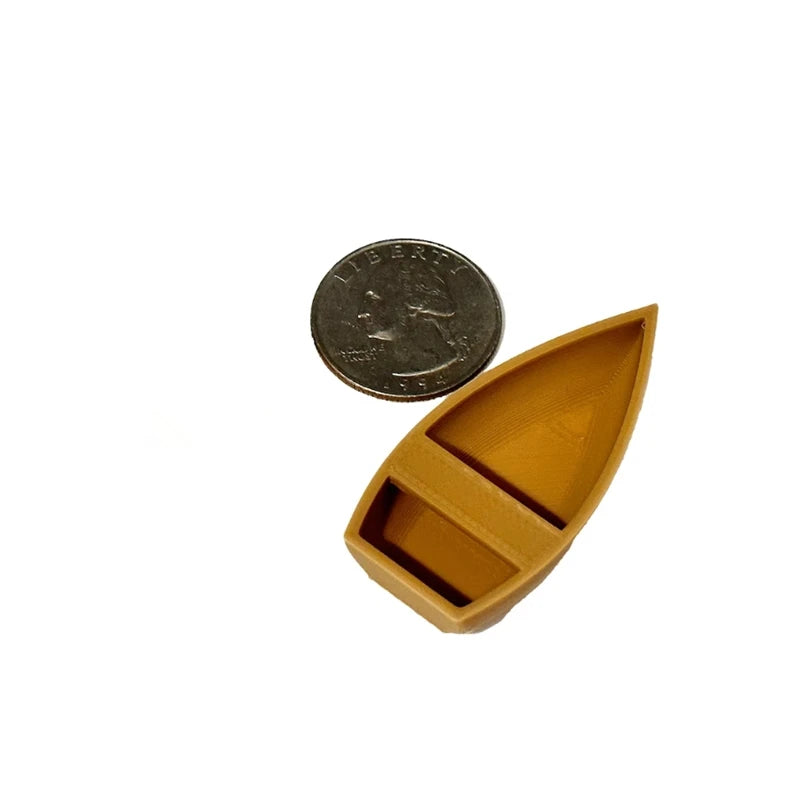 Nano Floating Aquarium Boat - Decorative Rowboat for Fish Tanks - Ornament for Shrimp and Betta Aquariums.