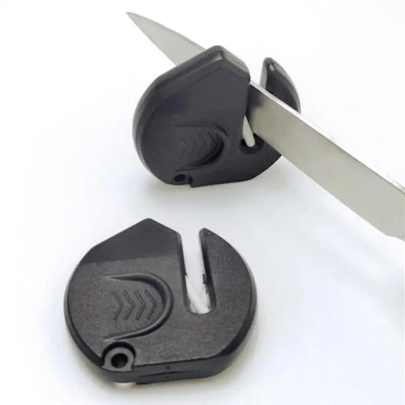 Small Portable Outdoor Knife Sharpener for Scissors, Fishing Hooks, and Carbide Knives. Great for Camping and Kitchen Use.