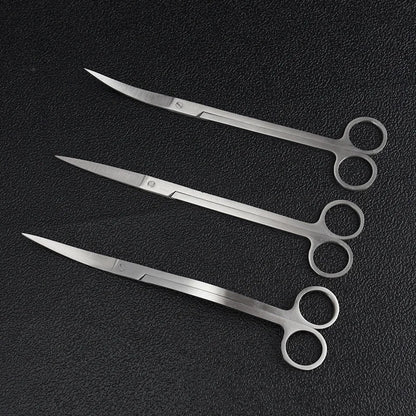 Stainless Steel Scissor Tweezers for Aquarium Plants, Wave Scissors for Grass, Cleaning Tools, and Storage Holder for Fish Tank Accessories.