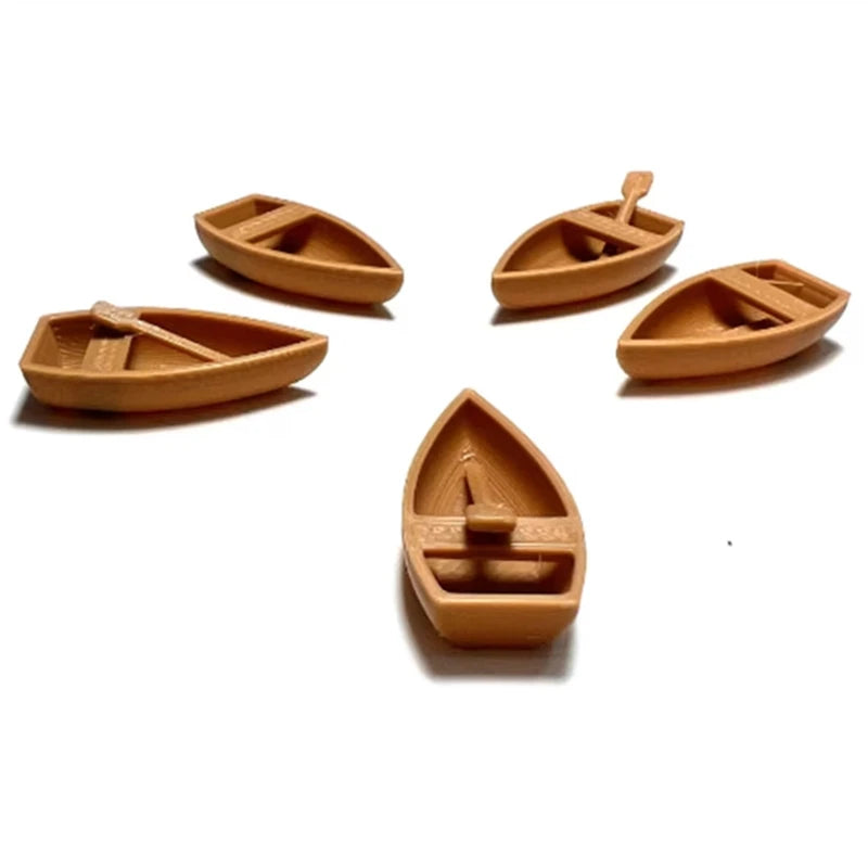 Nano Floating Aquarium Boat - Decorative Rowboat for Fish Tanks - Ornament for Shrimp and Betta Aquariums.