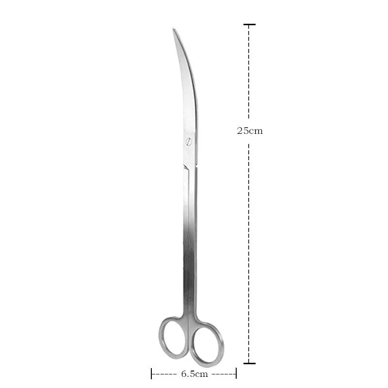 Stainless Steel Scissor Tweezers for Aquarium Plants, Wave Scissors for Grass, Cleaning Tools, and Storage Holder for Fish Tank Accessories.