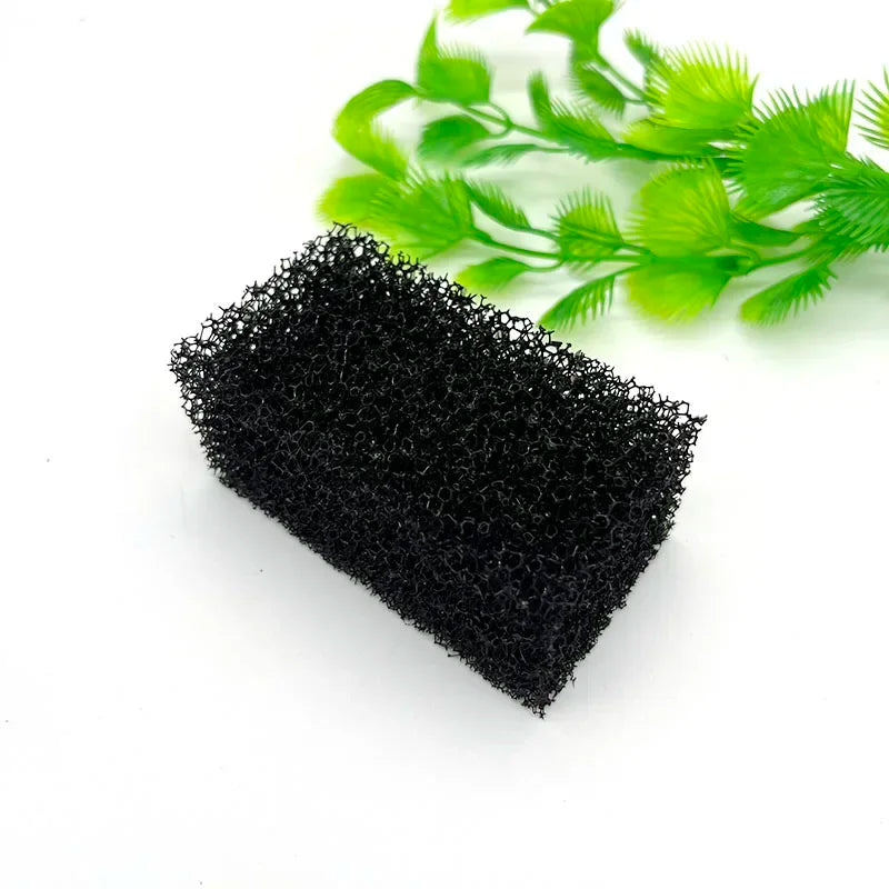 Aquarium filter sponge for fish tanks, air pumps, skimmers, and biochemical filtration. Comes in a pack of 2.