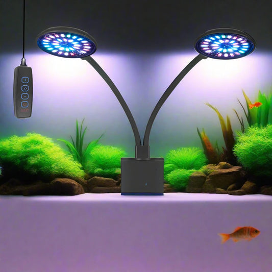 LED Aquarium Light with Full Spectrum, ideal for tanks between 7.87 and 23.62 inches. It provides different modes and colors for freshwater lighting.