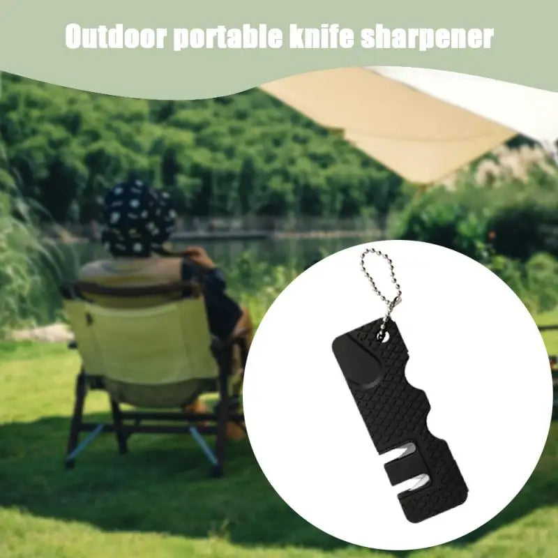 Small Portable Outdoor Knife Sharpener for Scissors, Fishing Hooks, and Carbide Knives. Great for Camping and Kitchen Use.