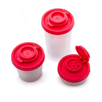 Outdoor Camping Picnic Travel Tool with Lid, Mini Lunch Box Jar, Portable Salt and Pepper Shaker for Seasoning.