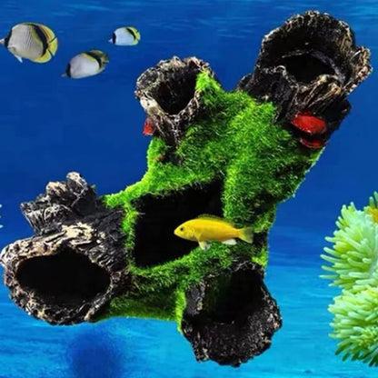 Resin Tree Trunk Decoration for Aquariums, perfect for creating hiding spots for shrimp and fish in your tank.