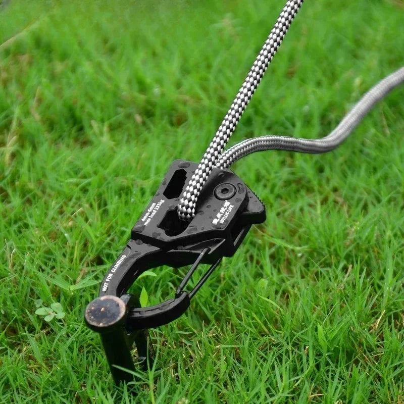 Camping Tent Rope Tensioner Cord Adjuster, Rust-resistant, Strong Load Capacity, Lightweight, Portable, Quick-Release Buckle for Cord Tensioning.