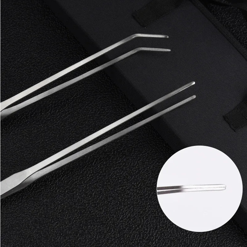 Stainless Steel Scissor Tweezers for Aquarium Plants, Wave Scissors for Grass, Cleaning Tools, and Storage Holder for Fish Tank Accessories.