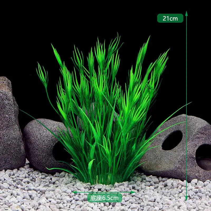 Plastic underwater plants for fish tanks, perfect for decorating with aquatic grass and water weeds.