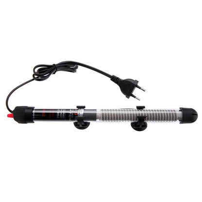 Heater rod for aquariums has an adjustable thermostat and comes in 25W, 50W, 100W, 200W, and 300W options. It works with 110V-220V power.