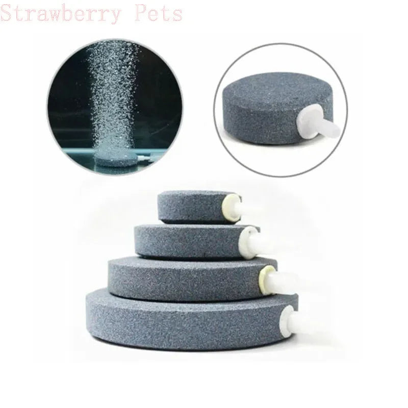 1 piece of bubble stone aerator available in sizes 40/50/60/70/80/100mm for aquarium fish tanks. It's a mini air pump accessory for hydroponics and oxygen supply.