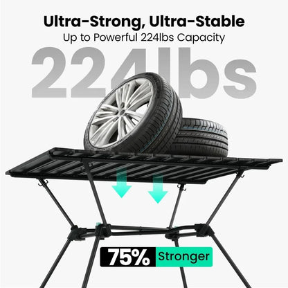 Portable Camping Table, Foldable Aluminum Table for Outdoor Use, Comes with a Carry Bag for Easy Transport, Great for Indoor, Picnics, and Grilling.