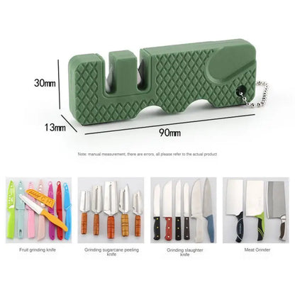 Small Portable Outdoor Knife Sharpener for Scissors, Fishing Hooks, and Carbide Knives. Great for Camping and Kitchen Use.