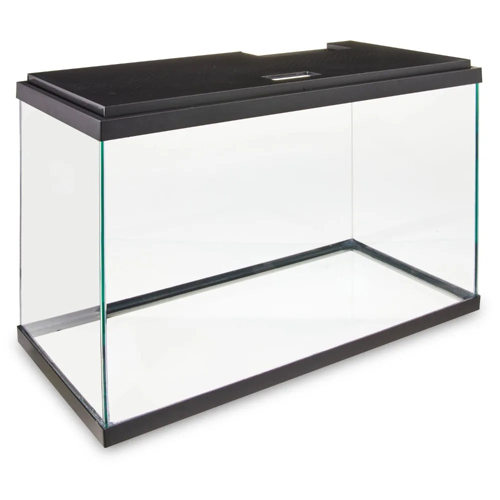 20 Gallon Glass Fish Aquarium Terrarium for Fishkeeping, Hatchery, and Aquatic Pet Supplies for Home and Garden with Screen Ventilation.