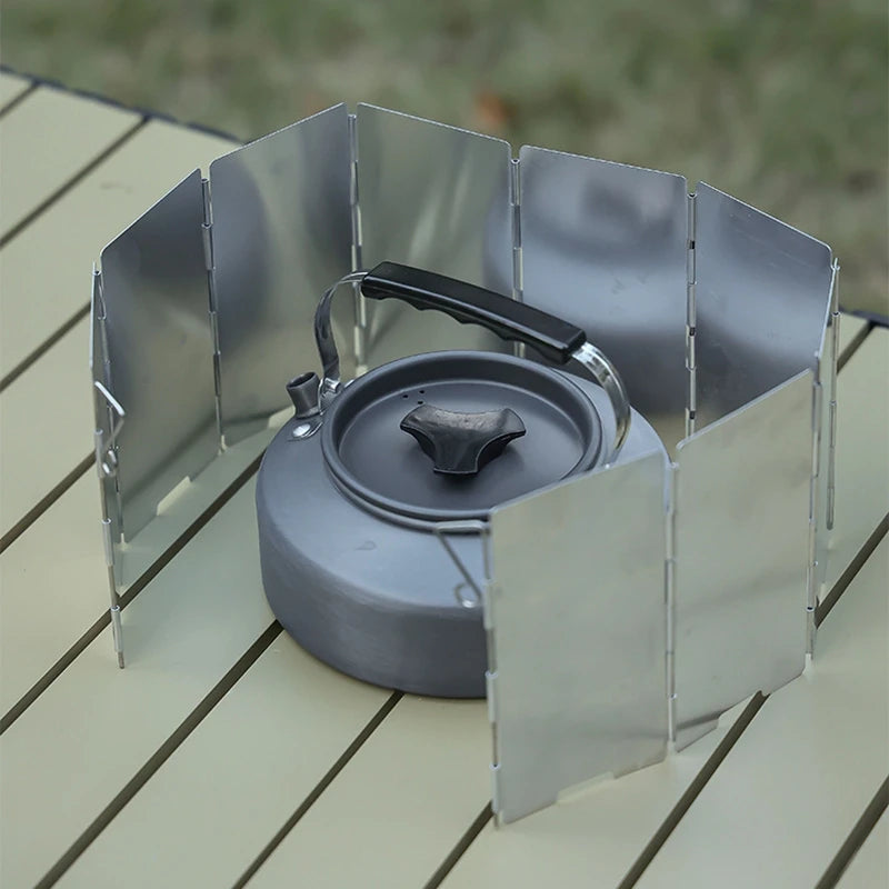 Portable Wind Shield for Outdoor Cooking, Foldable Aluminum Sheet for Camping Stoves, Picnic Cookers, and Wind Deflectors.