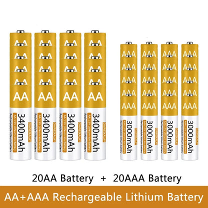 AA AAA Battery 1.5V Rechargeable Polymer Lithium-ion Battery AA/AAA  Battery for remote control mouse small fan Electric toy