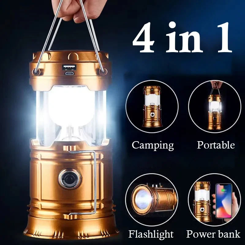 Camping Lamp USB Rechargeable Lantern Camping Light Flashlight Lighting Lantern Lamp Torch Outdoor Camping Light Waterproof