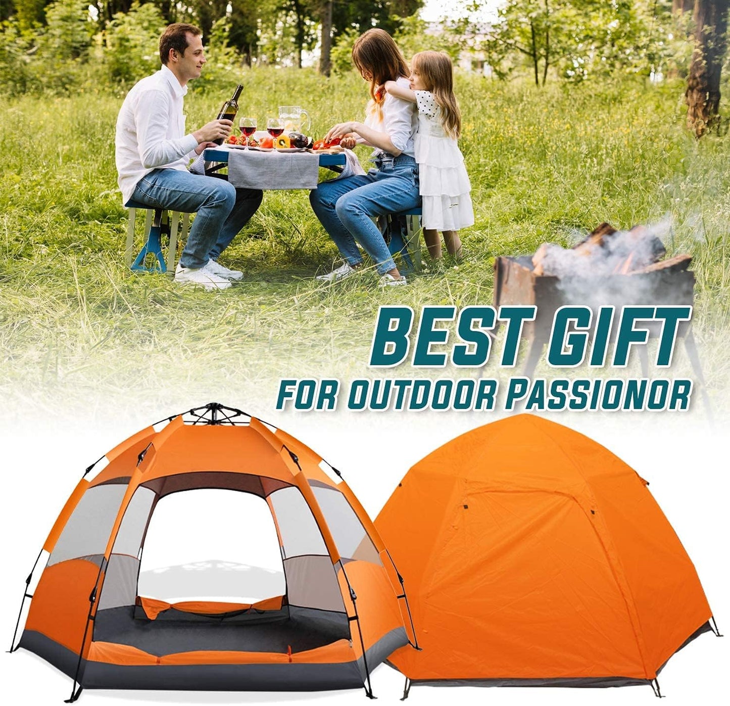 Camping Tent Easy Setup Waterproof Tent for Camping