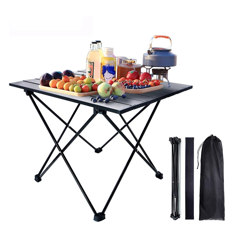 Travel Camping Folding Table Portable Camping Camping Table Aluminum Alloy Outdoor Camping Rolling Table Light Camping Equipment